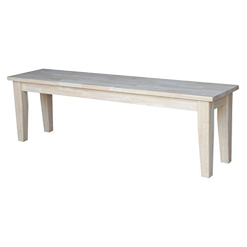 International Concepts Shaker Style Bench, Unfinished IC International Concepts