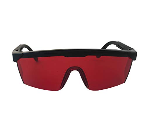 Laser Light Safety Glasses Eye Protection Goggles Laser Protection Glasses Goggles OD 4+ Red Color For Typical 200~540nm Blue Violet Green Laser - WoodArtSupply