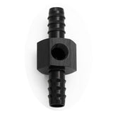 KRD PERFORMANCE 5/16 Barb to 5/16"(8mm) Barb with 1/8" NPT Sensor Gauge Port Hose Tube Fitting Fuel Pressure Take Off Adaptor Aluminum Black KRD PERFORMANCE