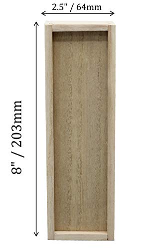 Creative Hobbies® Unfinished Wooden Pencil, Pen, Stash, Trinket Storage Box with Slide Top