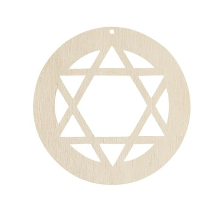 30 Pack 4 Inch Wood Star David Cutouts Unfinished Wooden Star David Hanging Ornaments DIY Star David Craft Gift Tags for Home Party Decoration Craft Xonzmmk