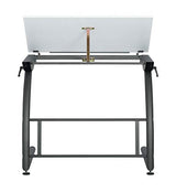 SD STUDIO DESIGNS Triflex Drawing Table, Sit to Stand Up Adjustable Office Home Computer Desk, 35.25"W X 23.5"D, Charcoal Black/White SD STUDIO DESIGNS