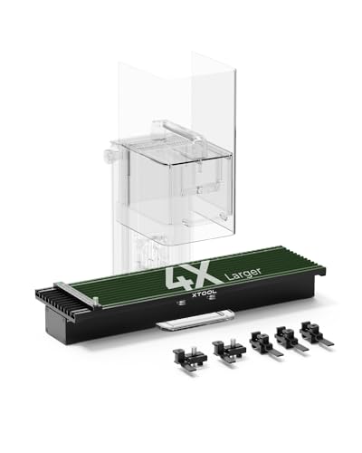 xTool F1 Slide Extension for F1 only, Expand The Laser Engraving Area to 115 * 400mm, Longer Laser Engraving and Cutting for Laser Engraver, 5 Clamps xTool