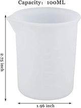 3 Silicone Measuring Cups for Resin 100ml,Nonstick Silicone Mixing Cups/DIY Glue Tools Epoxy Resin Cups Reusable Precise Scale Resin Mixing Cups for MLOLM