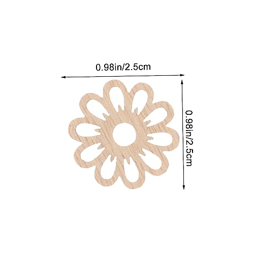 COHEALI 100pcs Pieces Wooden Slices for Centerpieces Crafts Small Flowers for Crafts Christmas Cutouts Craft Wood Slices Wooden Flowers for Crafts COHEALI