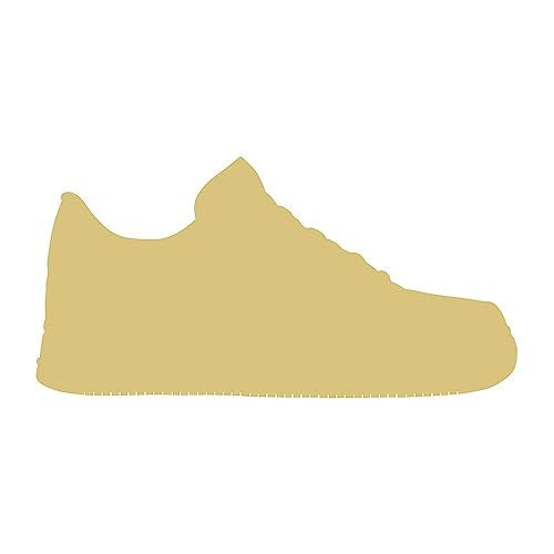 Sneaker Unfinished Wood Cutout Fashion Tennis Shoe Door Hanger MDF Shape Canvas Style 4 Diverse Woodworking