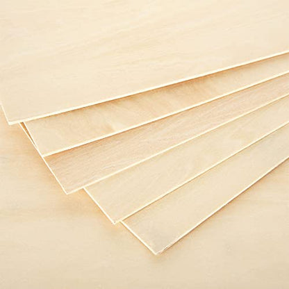 CYEAH 12 Pcs 12 x 8 Inch Basswood Sheets 1/16, 1.5mm Thin Plywood Sheets Unfinished Wood Sheets Basswood Sheet for Laser Cutting Crafts DIY Wooden - WoodArtSupply