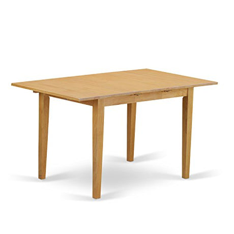 East West Furniture Norfolk Kitchen Dining Rectangle Solid Wood Table Top with Butterfly Leaf, 32x54 Inch, Nft-oak-t East West Furniture