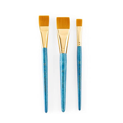 Royal & Langnickel Royal Zip N' Close Gold Taklon Glaze Wash 3-Piece Brush Set Royal & Langnickel