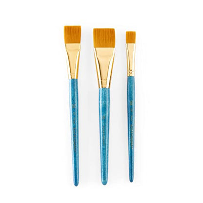 Royal & Langnickel Royal Zip N' Close Gold Taklon Glaze Wash 3-Piece Brush Set - WoodArtSupply