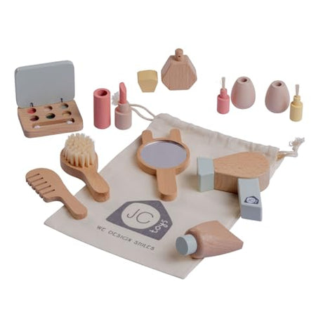 JC Toys Parfait Collection | Real Wood 10 Piece Personal Care-Make Up Set | for Dolls and Stuffed Animals Ages 3+ | Twiggly Toys JC Toys