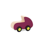 B. toys- 6 Little Wooden Toy Cars- Free Wheee-Lees- Vehicles- Colorful Car Play Set for Toddlers, Kids- 1 Year + B. toys