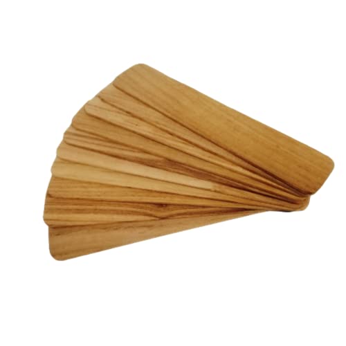 POPPIP 10 Pieces 18 X 4 Cm (7.5 X 1.5 Inches) Unfinished Rectangle Real Teak Flat Wood Pieces for Crafts Projects Bookmark Painting Crafting Wood poppip