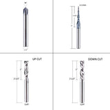 SpeTool CNC Router Bits Carving Set for Wood Profile V Groove Engraving Solid Carbide 1/4 Inch Shank SpeTool