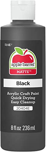 Apple Barrel Acrylic Paint in Assorted Colors (8 Ounce), 20404 Black - WoodArtSupply