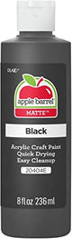 Apple Barrel Acrylic Paint in Assorted Colors (8 Ounce), 20404 Black Apple Barrel