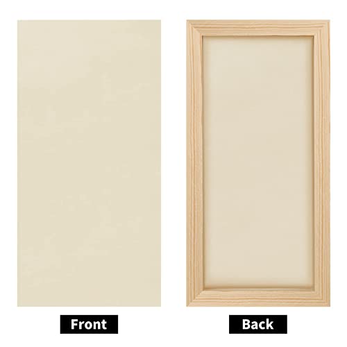 ADXCO 8 Pack Wood Panels 6 x 12 inch Wooden Canvas Board Unfinished Wooden Panel Boards for Painting, Arts, Pouring Use with Oils, Acrylics ADXCO