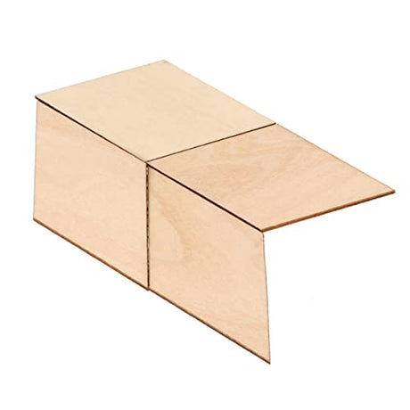 MILISTEN Unpainted Wood Chips Unpainted Wood Chips 30Pcs Unfinished Wooden Pieces Rhombus Wood Shape Cutout Chips DIY Craft Project Embellishments Milisten
