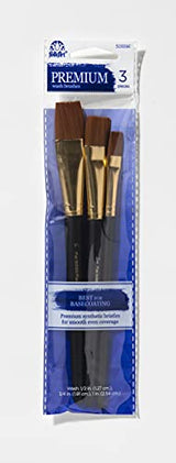 FolkArt Plaid Nylon Brush Set, 50559 Brown (3-Piece) FolkArt