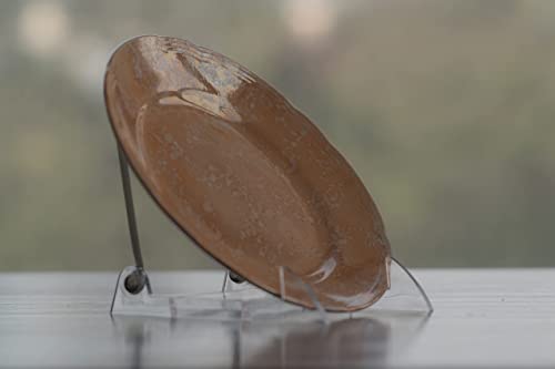 KINGDOM SOLUTIONS KS- 12 Pack Sturdy & Versatile Adjustable Plate Stand 4" x 4.75" - Made in USA Acrylic Easels to Display Plates, Frames, Photos, KINGDOM SOLUTIONS