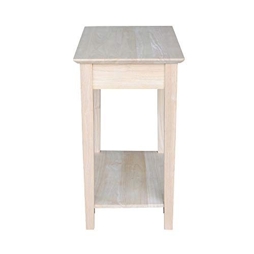 International Concepts Narrow End Table, Unfinished IC International Concepts