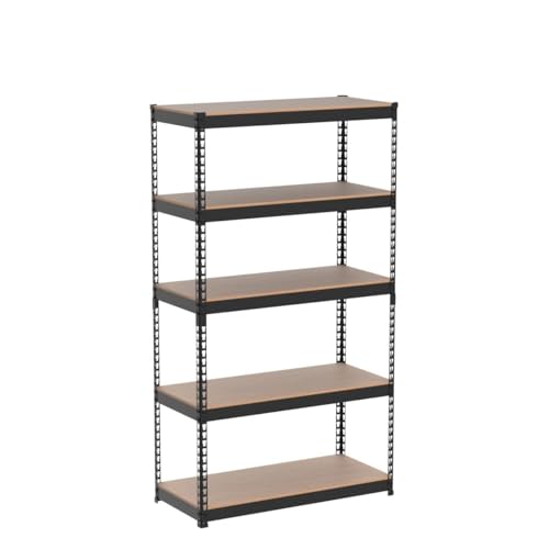 HOMEDANT Z-beam 5-Tier Laminated Heavy Duty Metal Shelving Unit Adjustable Garage Storage Utility Rack Shelves Organization Multipurpose Shelf - WoodArtSupply