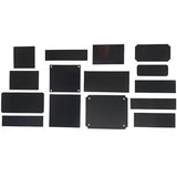 Engraving Plates Blank Anodized Aluminum Assortment 15 Piece, 3-Thicknesses, Black Double Sided Custom Engraving Plates