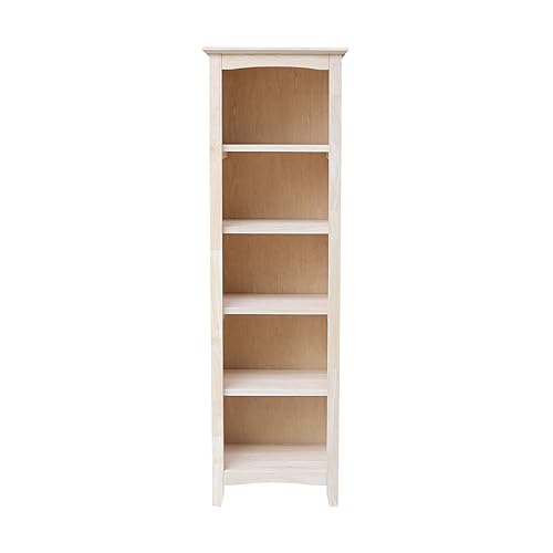 International Concepts 60" H Shaker Solid Wood Bookcase IC International Concepts