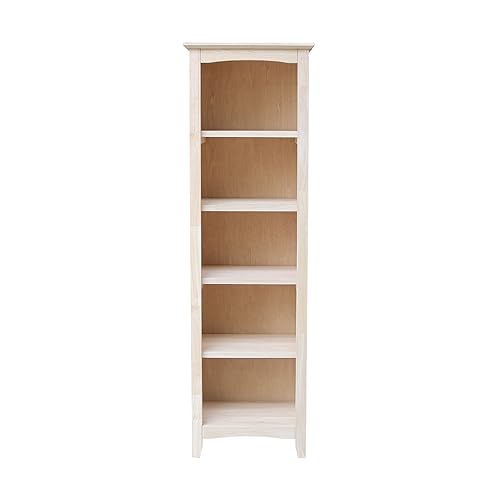 International Concepts 60" H Shaker Solid Wood Bookcase
