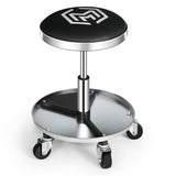 Magshion Rolling Stools with Wheels 300 lbs Capacity Pneumatic Rolling Mechanic Stool, Height-Adjustable Padded Roller Seat with Wheels & Tool Tray Magshion