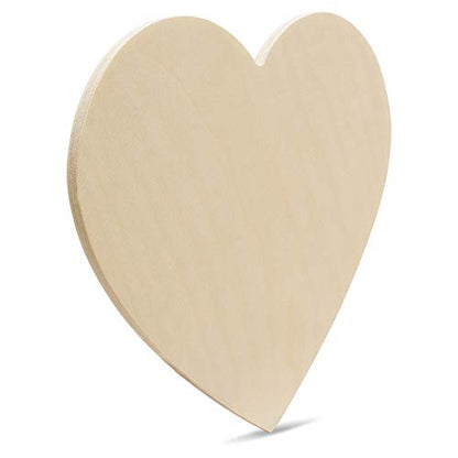 Wooden Heart Cutouts for Crafts 16 inch, 1/4 inch Thick, Pack of 1 Unfinished Heart Shaped Wooden Cutouts, by Woodpeckers