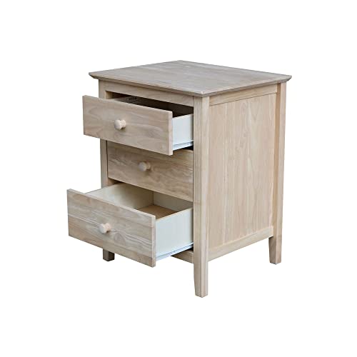 International Concepts Nightstand with 3 Drawers, Standard IC International Concepts