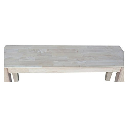 International Concepts Shaker Style Bench, Unfinished