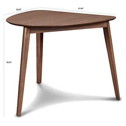 New Classic Furniture Oscar Corner Table, Walnut - WoodArtSupply