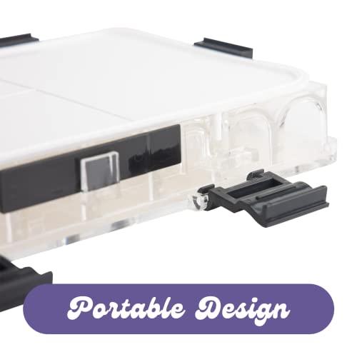 Falling in Art Airtight Paint Palette, 24-Well Storage Palette Box with Thumb Grip, Leakproof Travel Palette Case for Watercolor, Acrylic Paints, Falling in Art