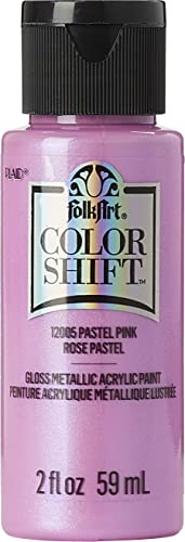 FolkArt Acrylic Pastel 2 fl oz Premium Metallic Finish Paint, Perfect for Easy to Apply DIY Arts and Crafts, 12005 Color Shift PASTL Pink, (Pack of - WoodArtSupply