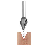 SpeTool 45 Degree V Groove Router Bit Carbide Tip V Bit with 1/4 Shank 1/2 Inch Cutting Diameter CNC Woodworking Engraving Carving Bits SpeTool