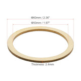 uxcell 50Pcs 60mm(2.4-inch) Natural Wood Rings, Unfinished Wooden Pieces Circle Ornaments Wreath Frame Ring for Home Decor, DIY Crafting uxcell