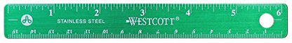 Westcott Stainless Steel Office Ruler with Non Slip Cork Base, 6-Inch (10414) - WoodArtSupply