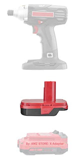 X-Adapter 1x Adapter Only Fits Craftsman 19.2v Old Style Cordless Tools Compatible with V20 New 20v Lithium Batteries -, BLACK&RED X-Adapter