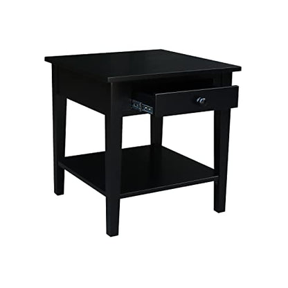 IC International Concepts End Table, Black