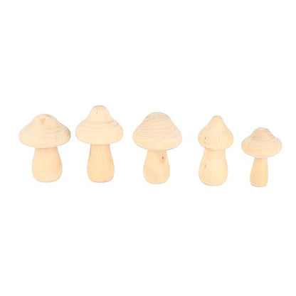 12pcs Unfinished Wooden Mushrooms - DIY Handcrafted Wooden Mushroom Painting Craft Kit for Home Decor - WoodArtSupply