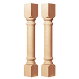 35 1/2-inch H 5-inch W 5-inch D Cabinet Columns, Btowin 2Pcs Unfinished Tapered Rubberwood Replacement Island Legs for Large Dining Table & Kitchen Btowin
