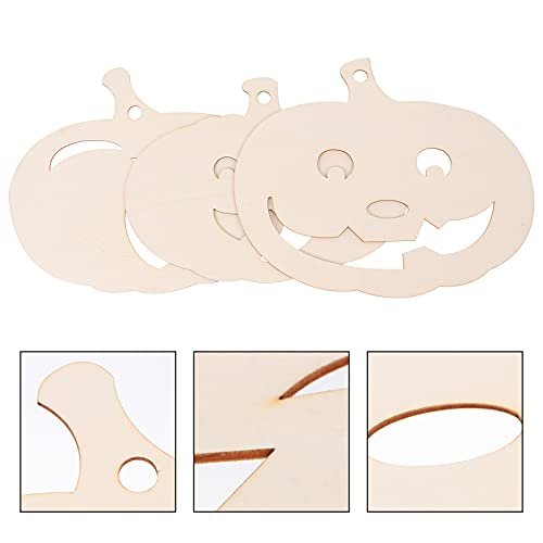 Operitacx 6 Pcs Pumpkin Chips Unfinished Pumpkin Cutouts Unpainted Pumpkin Wood Clip Unfinished Wood Pumpkin Cutout Wood Carving Craft Toys for Kids Operitacx