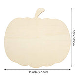 Large Size Wooden Pumpkin Cutout Unfinished Wood Craft Cutout Blank Pumpkin Shape Cutout for Halloween Thanksgiving Party DIY Decoration, 11 x x10 WILLBOND