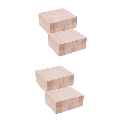 COHEALI 40 Pcs Wood Tools Wooden Plank for Crafts Unfinished Wood Block DIY Wooden Building Blocks Craft Wood Wooden Craft Plank Small Wooden Block COHEALI