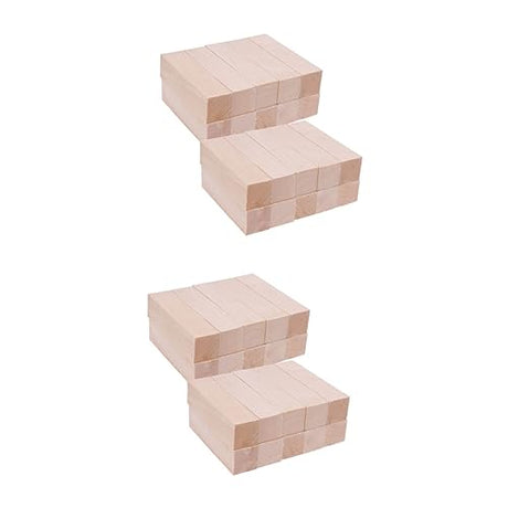 COHEALI 40 Pcs Wood Tools Wooden Plank for Crafts Unfinished Wood Block DIY Wooden Building Blocks Craft Wood Wooden Craft Plank Small Wooden Block COHEALI