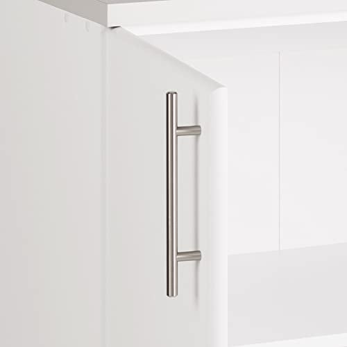 Prepac Elite Functional 4-Piece Garage Cabinets and Storage System Set F, Simplistic Garage Closet Shop Cabinets 16" D x 64" W x 89" H, White, Prepac