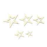 205PCS Wooden Crafts to Paint, Assorted Size Christmas Tree Hanging Ornaments Mini Wooden Stars Slices Unfinished Wood DIY Crafts HERCHR