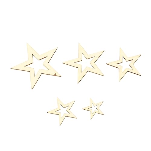 205PCS Wooden Crafts to Paint, Assorted Size Christmas Tree Hanging Ornaments Mini Wooden Stars Slices Unfinished Wood DIY Crafts - WoodArtSupply